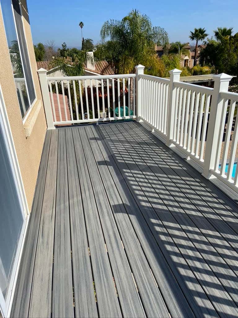 Deck construction project in Southern California