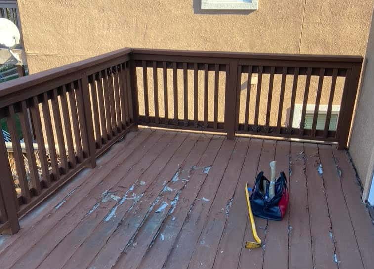 Aging deck being evaluated for repair or replacement